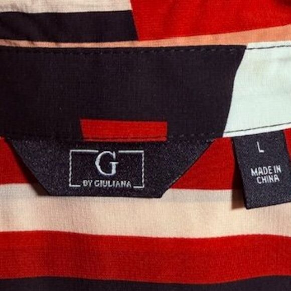 NWOT G by Giuliana Red Multi Stripe Side Slit Belted Maxi Dress Maxi Cardigan - Picture 15 of 16